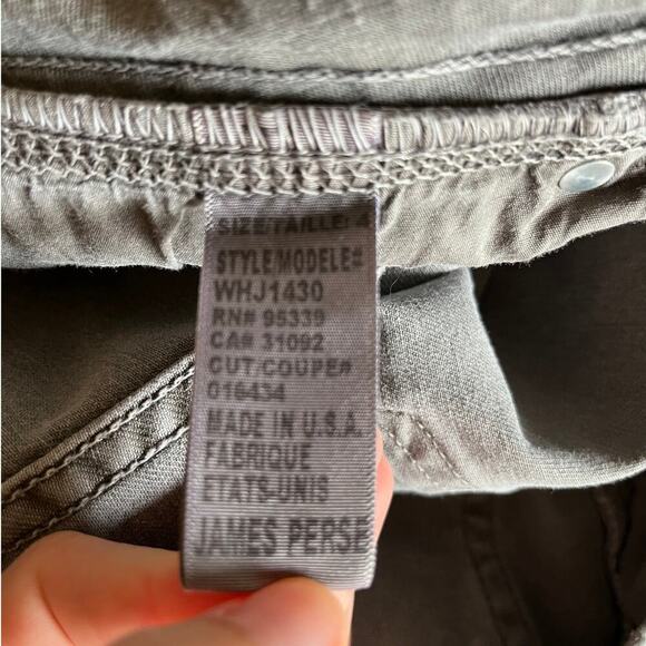 James Perse Women’s Drawstring Denim Jogger Pants Sz 4 US Large Minimalist Gray - Picture 7 of 12